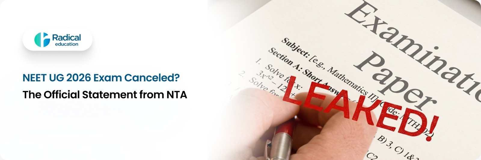 NEET UG 2026 Exam Canceled
